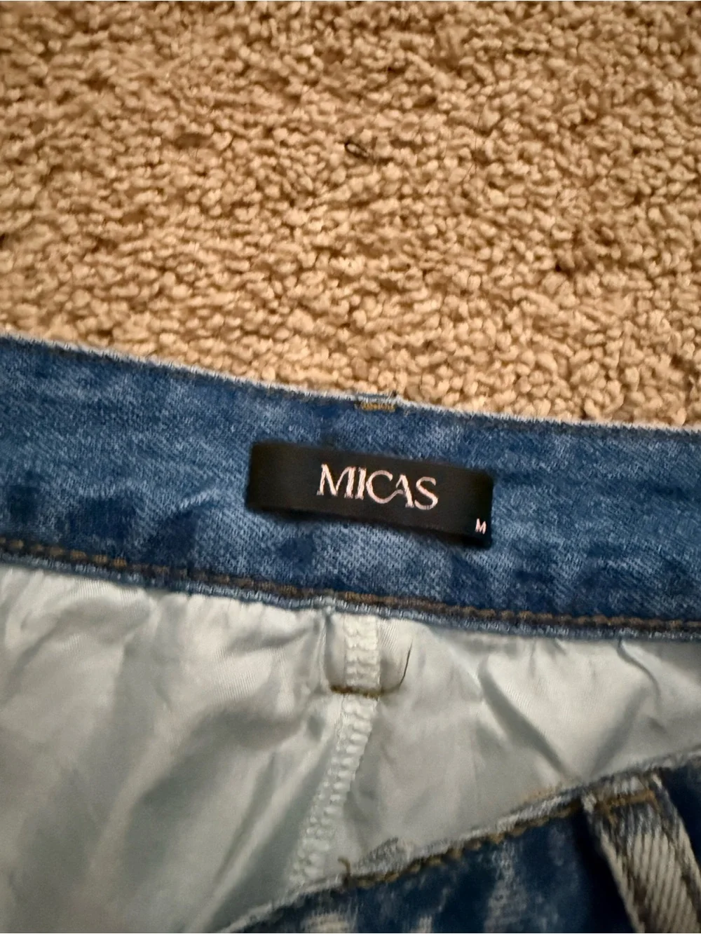 Micas Blue Denim Cargo Mini Skirt - Picture 2 of 3